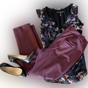 White House Black Market Maroon trousers